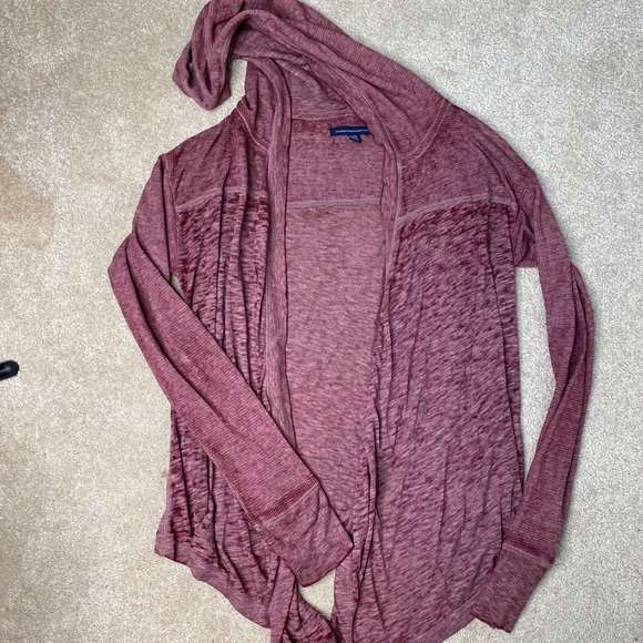 American Eagle Outfitters Sweaters - AE Maroon Hooded Cardigan. T-shirt material